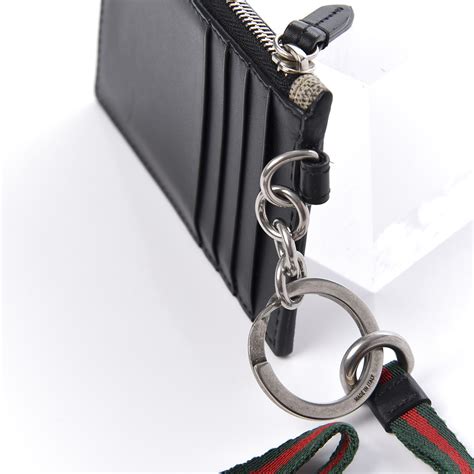 red gucci coin pouch|gucci card case with lanyard.